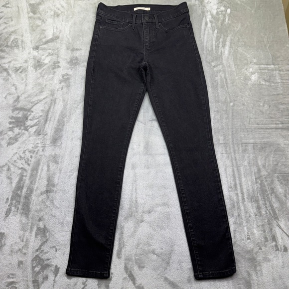 Levi's 311 Shaping Skinny Jeans Women's Size 27 Black Denim Pants Grunge Stretch - Picture 1 of 11